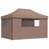 vidaXL Tente de f&ecirc;te Marron 279 x 410 x 315 cm Tissu Oxford
