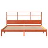vidaXL Lit biblioth&egrave;que sans matelas cire marron 200x200 cm pin massif