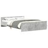 vidaXL Cadre de lit sans matelas gris b&eacute;ton 135x190 cm