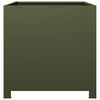 vidaXL Jardinière vert olive 50x50x50 cm acier