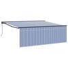 vidaXL Auvent R&eacute;tractable Bleu et Blanc 400 &times; 300 cm