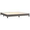 vidaXL Sommier à lattes de lit avec matelas Gris 200x200 cm Similicuir
