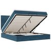 VidaXL Cadre de lit ottoman avec matelas bleu fonc&eacute; 160x200 cm velours