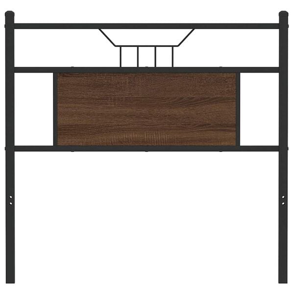 vidaXL Tête de lit chêne marron 75 cm bois d'ingénierie et acier