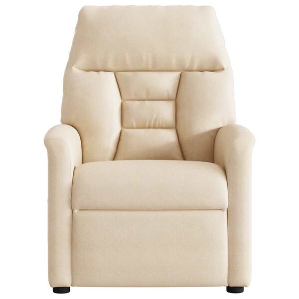 vidaXL Fauteuil inclinable beige tissu microfibre