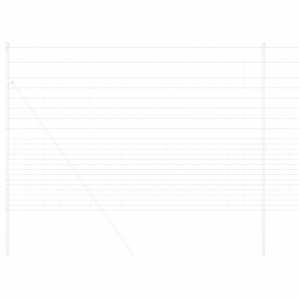 vidaXL Cl&ocirc;ture de prairie Argent&eacute; 25 x 1,6 m Acier galvanis&eacute;