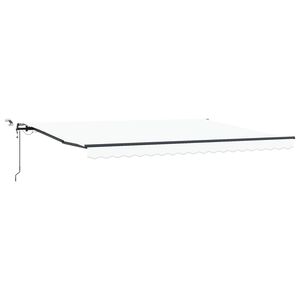 vidaXL Auvent r&eacute;tractable Blanc 450 &times; 350 cm Polyester