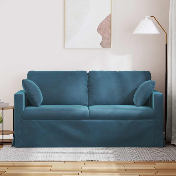 vidaXL Canap&eacute; Bleu 158 x 78 x 80 cm Velours