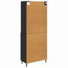 vidaXL Haut Armoire avec tiroir Ch&ecirc;ne noir 69,5 x 34 x 180 cm