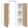 vidaXL Armoire suspendue avec porte Ch&ecirc;ne artisanal 30 x 31 x 100 cm