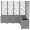 vidaXL Jardinière avec treillis gris clair 160x160x140 cm PP