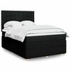 vidaXL Sommier &agrave; lattes de lit avec matelas Noir 160x200 cm Tissu