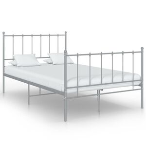 vidaXL Cadre de lit sans matelas gris m&eacute;tal 120x200 cm