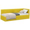 vidaXL Cadre de lit d'angle Jaune 80 x 200 cm Velours