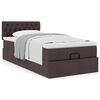 vidaXL Lit ottoman avec matelas marron fonc&eacute; 100x200 cm tissu