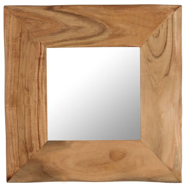 vidaXL Miroir cosm&eacute;tique 50x50 cm Bois solide d'acacia
