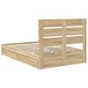 vidaXL Lit de Rangement Ch&ecirc;ne Sonoma 120 x 190 cm Bois d'ing&eacute;nierie