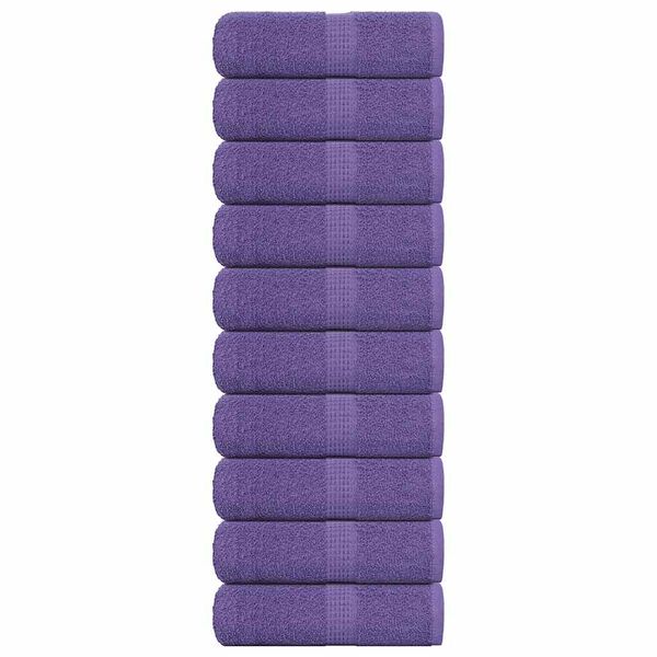 vidaXL Serviettes d'invit&eacute; FROGN 10 pcs violet 30x50 cm 360 g/m&sup2;