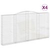 vidaXL Paniers &agrave; gabions arqu&eacute;s 4 pcs 400x30x200/220 cm Fer galvanis&eacute;
