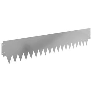 vidaXL Bordure de Pelouse 20 pcs 103 x 20 cm m&eacute;tal Argent&eacute;