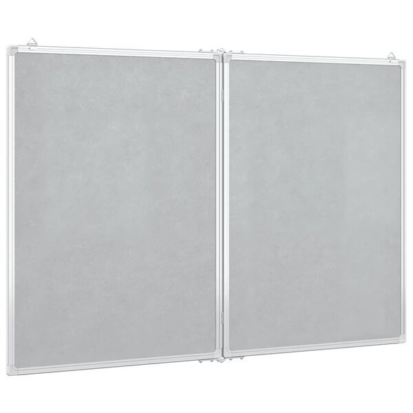 vidaXL Tableau blanc magnétique pliable 100x80x1,7 cm aluminium