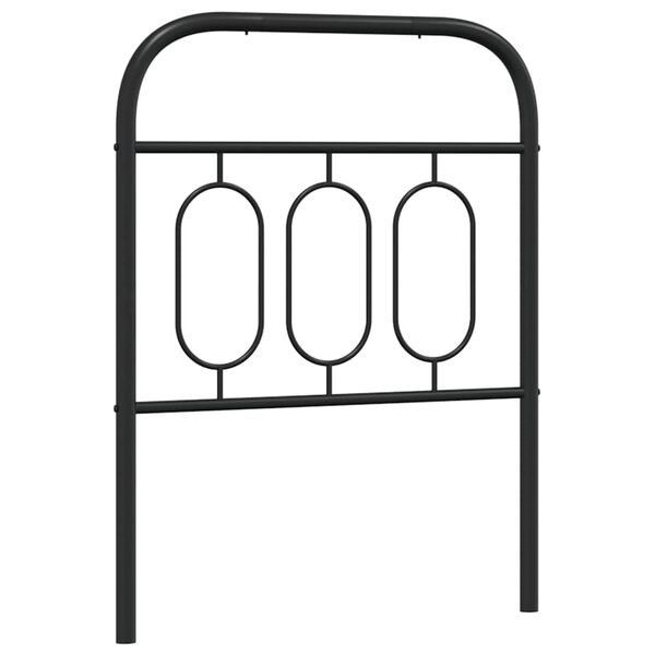 vidaXL T&ecirc;te de lit de remplacement m&eacute;tal noir 75 cm