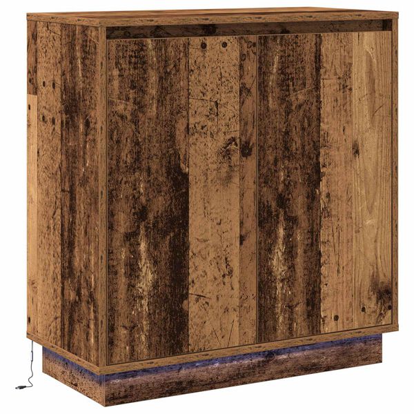 vidaXL Buffet LED Bois ancien 71 x 34,5 x 75 cm Bois d'ing&eacute;nierie