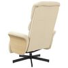 vidaXL Fauteuil inclinable avec repose-pied cr&egrave;me tissu