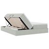 vidaXL Lit avec rangement et matelas Gris clair 200 x 200 cm Velours