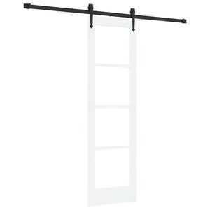 vidaXL Porte coulissante Blanc et Noir 61 x 198,5 cm