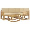 vidaXL Ensemble de canap&eacute;s d'ext&eacute;rieur 5 pc Blanc et Beige