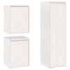 vidaXL Meubles TV 3 pcs Blanc Bois massif de pin