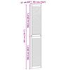 vidaXL Porte de Cabinet avec porte 4 pcs Naturel 140.5 x 2 x 59.5 cm