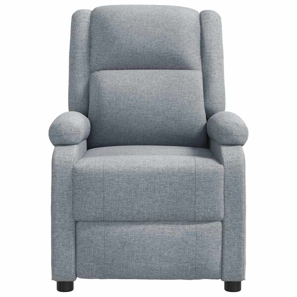 vidaXL Fauteuil de massage Gris clair Tissu