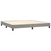 vidaXL Sommier &agrave; lattes de lit et matelas Gris clair 200x200cm Velours