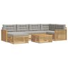 vidaXL Ensemble de canap&eacute;s d'ext&eacute;rieur 7 pc Blanc et gris clair