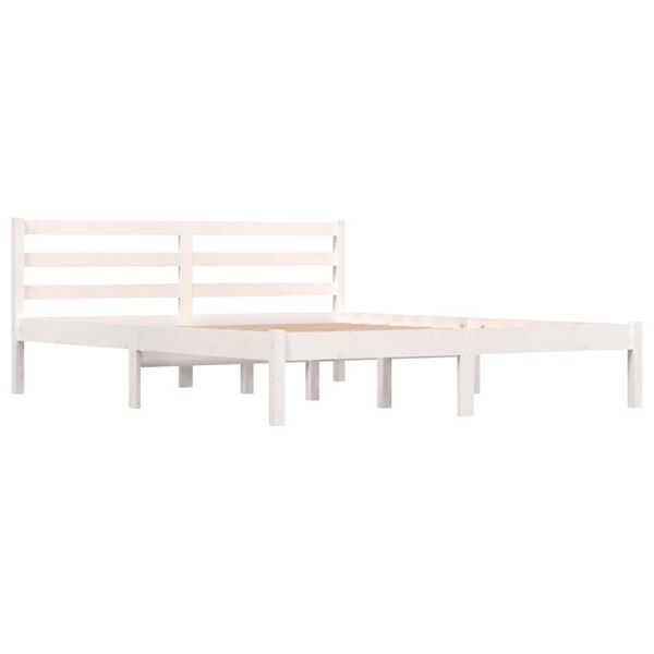 vidaXL Cadre de lit sans matelas 150x200 cm blanc