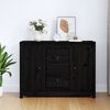 vidaXL Buffet Noir 100x35x74 cm Bois massif de pin