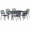vidaXL Ensemble de salle &agrave; manger pour jardin 7 pc Anthracite