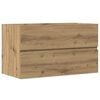 vidaXL Armoire de salle de bain suspendue ch&ecirc;ne artisanal 80x38,5x45cm
