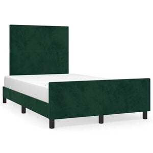 vidaXL Cadre de lit sans matelas vert fonc&eacute; 120x200 cm velours