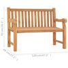 vidaXL Banc de jardin avec coussin 120 cm Bois de teck massif