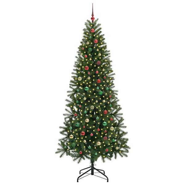 vidaXL Sapin de No&euml;l artificiel avec 300 LED Vert 240 cm PE et PVC