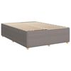 vidaXL Sommier &agrave; lattes de lit avec matelas Taupe 140x200 cm Tissu