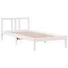 vidaXL Lit bibliothèque sans matelas blanc 90x200cm bois de pin massif
