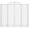 vidaXL Paniers à gabions arqués 14 pcs 200x50x160/180 cm Fer galvanisé