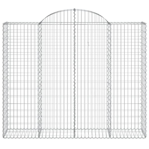 vidaXL Paniers à gabions arqués 14 pcs 200x50x160/180 cm Fer galvanisé