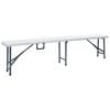 vidaXL Bancs de jardin pliables lot de 2 180 cm PEHD Blanc
