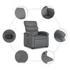 vidaXL Fauteuil inclinable Gris Similicuir
