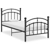 vidaXL Cadre de lit sans matelas noir m&eacute;tal 100x200 cm